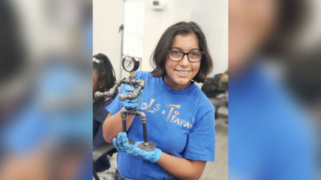 13-year-old Penelope Amaya chose to attend a STEM high school after participating in a Tools & Tiaras workshop.