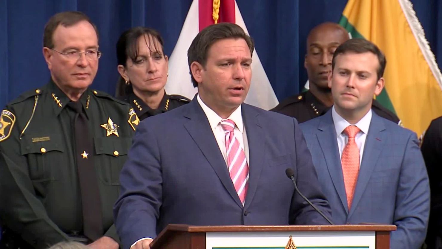 Florida Gov. Ron DeSantis introduced proposed legislation that would include new criminal offenses for individuals involved in "violent or disorderly assemblies."