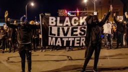 More than 1,000 protesters march for the fifth consecutive night of protest on September 6, 2020, following the release of video evidence that shows the death of Daniel Prude while in the custody of Rochester Police in Rochester, New York. - Prude, a 41-year-old African American who had mental health issues, died of asphyxiation after police arrested him on March 23, 2020 in Rochester, in the state of New York. (Photo by Maranie R. STAAB / AFP) (Photo by MARANIE R. STAAB/AFP via Getty Images)
