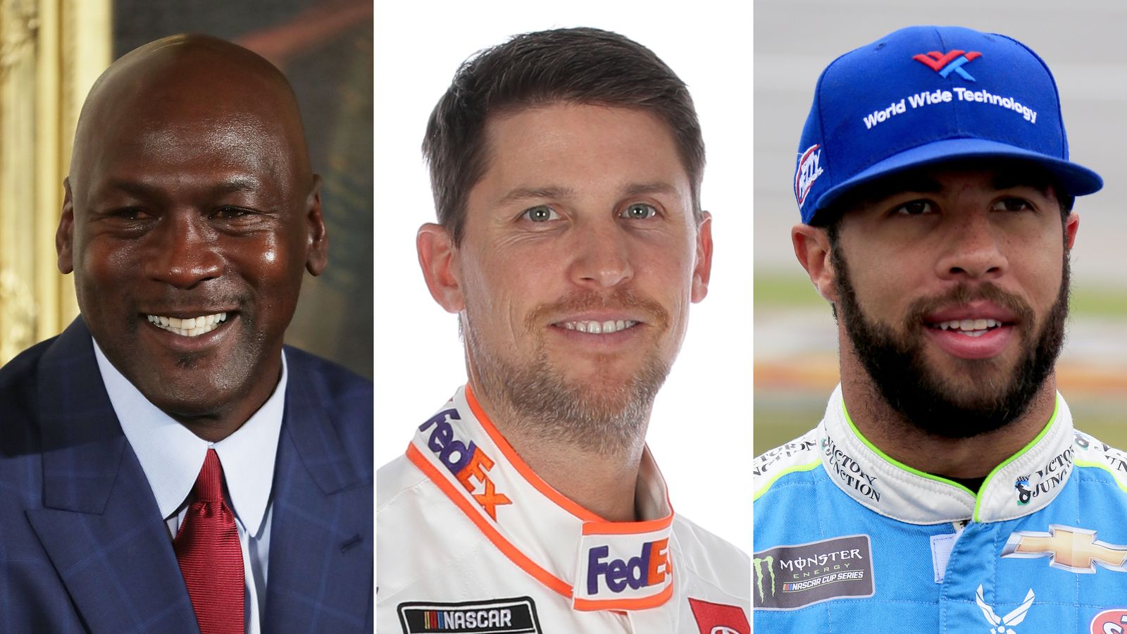 Michael Jordan and Denny Hamlin team up to start NASCAR team, with Bubba  Wallace as a driver | CNN