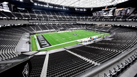 Interior general view of Allegiant Stadium, home of the NFL Las Vegas Raiders football team prior to them facing the New Orleans Saints, Saturday, Sept. 21, 2020 in Las Vegas.(AP Photo/Jeff Bottari)