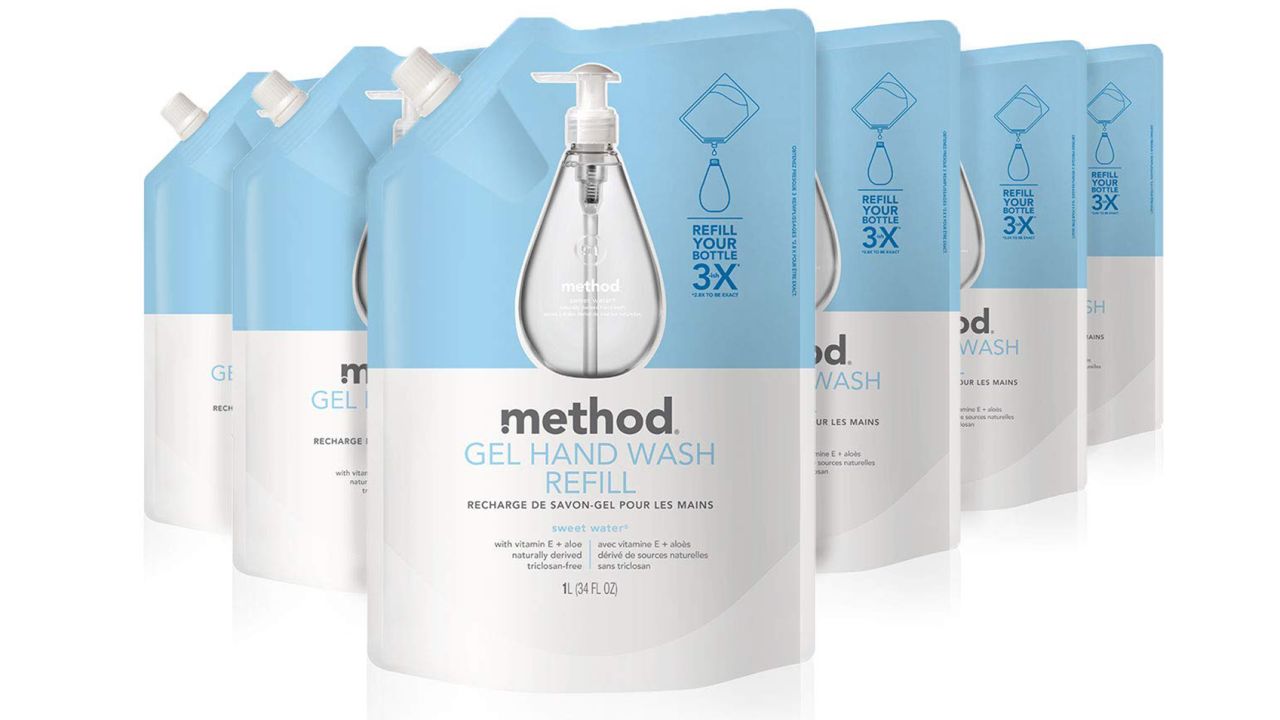 Method Gel Hand Soap Refill, Sweet Water, 6-Pack 