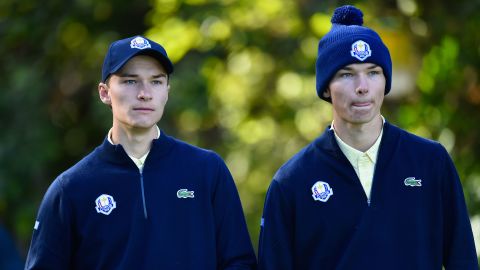 Danish twin brothers Rasmus and Nicolai Hojgaard played together in the 2018 Junior Ryder Cup.