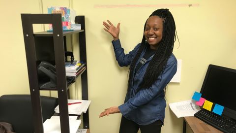 LaDonna Curry, student supports manager with Communities In Schools of Chicago, helps kids with special needs and their families adapt to virtual learning.