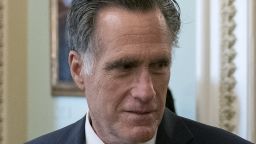 Sen. Mitt Romney (R-UT) speaks to reporters at the US Capitol on September 21, 2020 in Washington, DC. 