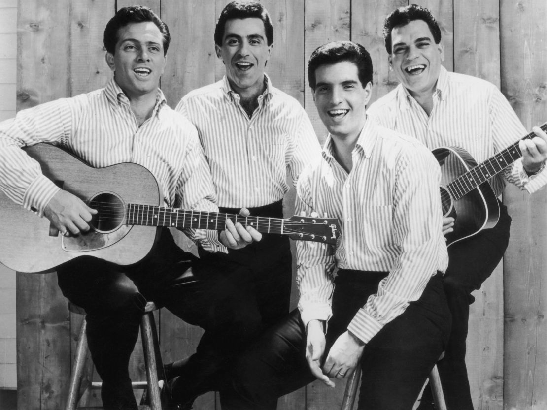 This promotional portrait of the The Four Seasons in 1965 shows, from left, Tommy DeVito, Frankie Valli, Bob Gaudio and Nick Massi.