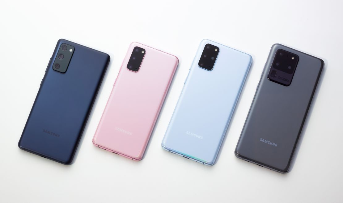From left to right: the Galaxy S20 Fan Edition, Galaxy S20, Galaxy S20+ and Galaxy S20 Ultra