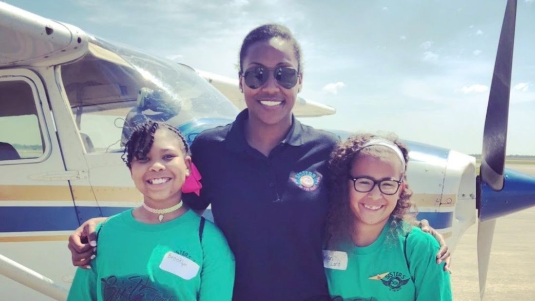 <strong>Young aviators:</strong> Sisters of the Skies also works to diversify the cockpit by inspiring young women to pursue careers in aviation.