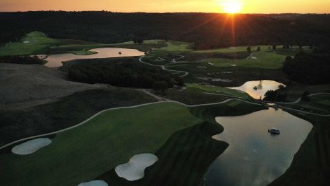 A general view of the 18th hole of the Payne's Valley course.