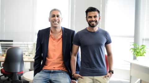 Anish Shivdasani and Shafin Anwarsha, founders of mobile recruitment platform Giraffe.