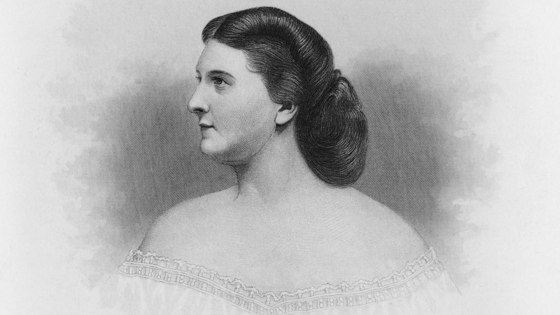 Former first lady Harriet Rebecca Lane Johnston circa 1860.