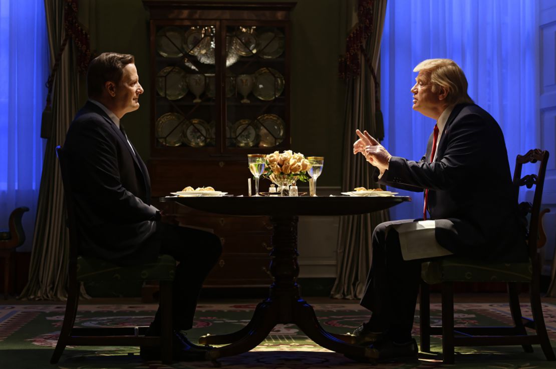 Jeff Daniels as James Comey and Brendan Gleeson as President Donald Trump in 'The Comey Rules' 