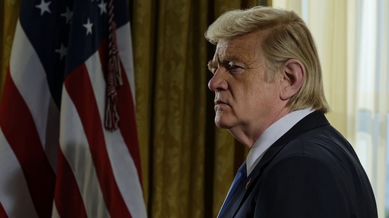 Brendan Gleeson as President Donald Trump in 'The Comey Rule." 