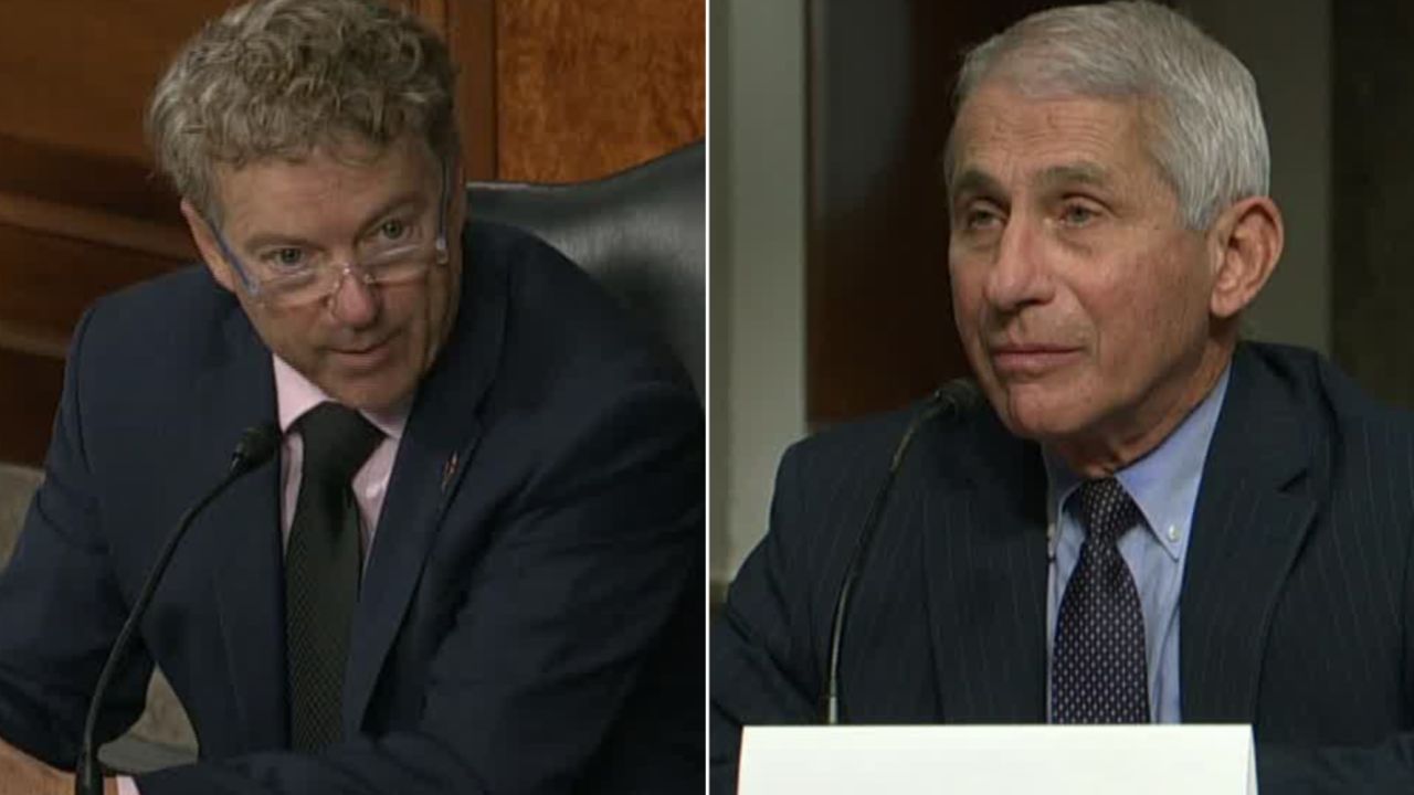 Rand Paul Anthony Fauci Split Screengrab September 23 2020