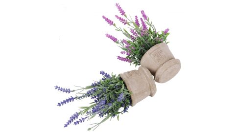 Coolmade Lavender Artificial Flower Pot, 2-Pack