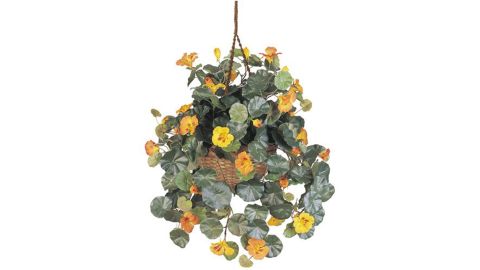 Nearly Natural Nasturtium Silk Hanging Basket