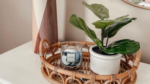 Threshold Artificial Fiddle-Leaf Fig in Ceramic Pot White
