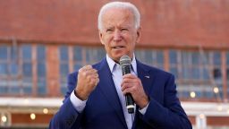 Democratic presidential candidate former Vice President Joe Biden speaks during a Biden for President Black economic summit at Camp North End in Charlotte, N.C., Wednesday, Sept. 23, 2020. 