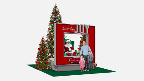 Malls are implementing social distancing for Santa. This means no sitting on his lap for family photos.