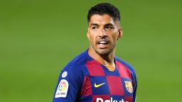 BARCELONA, SPAIN - JUNE 30: Luis Suarez of FC Barcelona looks on during the Liga match between FC Barcelona and Club Atletico de Madrid at Camp Nou on June 30, 2020 in Barcelona, Spain. (Photo by David Ramos/Getty Images)