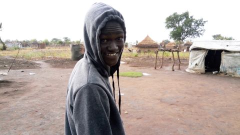 Lual Mayen in a refugee camp in Northern Uganda.