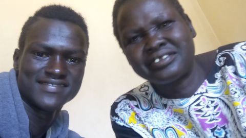 Lual and his mother, Nyantet Machot.