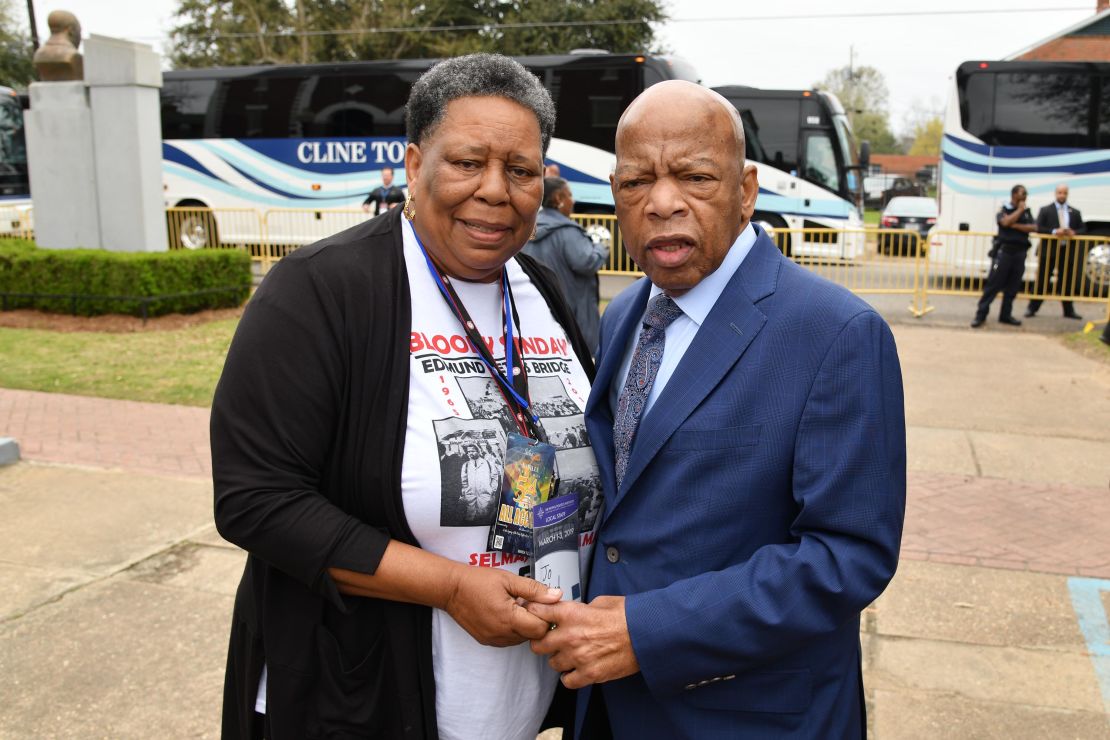  Joanne Bland with John Lewis in Selma, Alabama in 2019. (Credit: Stephane Kossmann)