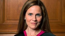 This image provided by Rachel Malehorn shows Judge Amy Coney Barrett in Milwaukee, on August 24, 2018.