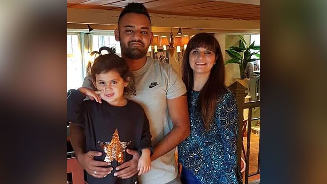 Saima Afzal, right, said her son Aeman and granddaughter Eila-Rose have lived away from the family home in Blackburn for three weeks because of concerns about her health.