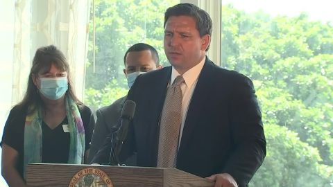 Florida Gov. Ron DeSantis speaks at a press conference in Florida