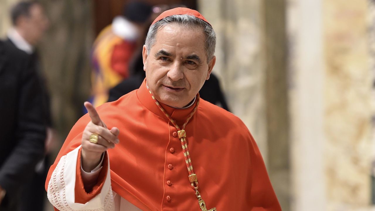 Giovanni Angelo Becciu on June 28, 2018 in the Apostolic Palace at St Peter's Basilica in the Vatican.