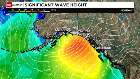 weather alaska storm waves saturday