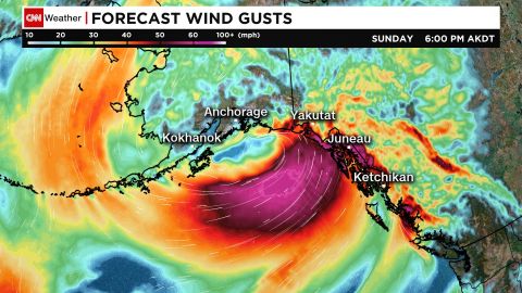 weather alaska wind gusts saturday