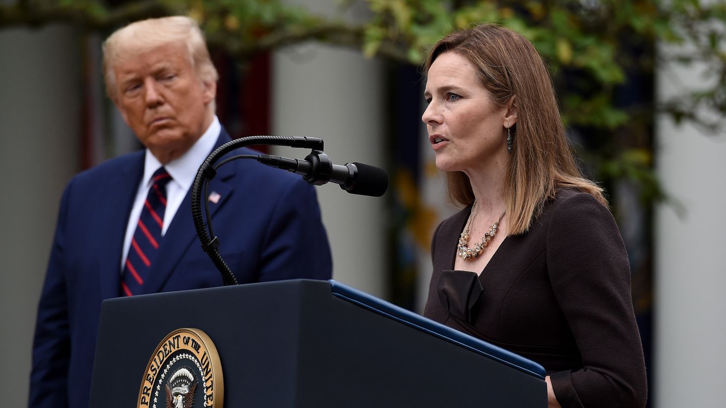 Roe v. Wade: Trump says he did not discuss case with Amy Coney Barrett ...