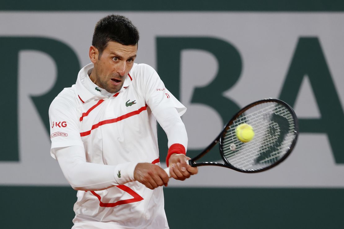 Djokovic was playing in his first grand slam match since the US Open.