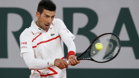 Djokovic was playing in his first grand slam match since the US Open.