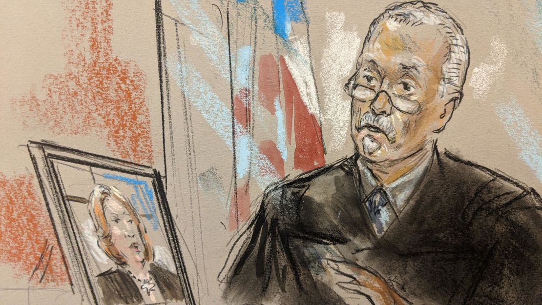 Judge Emmet Sullivan and Michael Flynn attorney Sidney Powell during a hearing in September 2020.