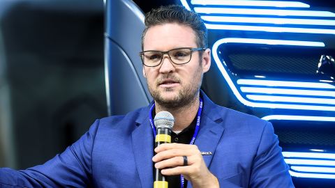 Former Nikola executive chairman Trevor Milton attends a news conference in December 2019.