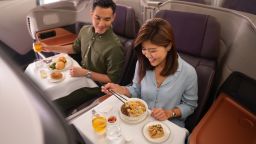 Singapore Airlines is launching a program where locals can have a meal served inside a parked Airbus A380 plane. 