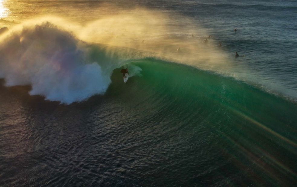 'Sunrise Surfing' by Jim Picôt was commended in the sport category.