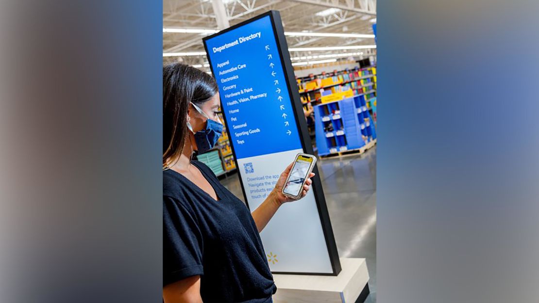 Walmart's new signage imitates an airport.