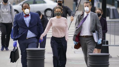 Clare Bronfman arriving in federal court on Wednesday. 