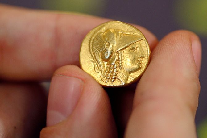 <strong>Going viral: </strong>Alexander was a marketing expert and his face 'went viral' through the ancient world, especially after his death. This coin from Bulgaria is from the fourth century BCE.