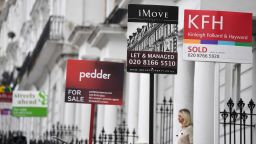 Estate Agents' "For Sale", "Sold", and " To-Let" boards are pictured outside residential properties in south London on July 6, 2020. - British media reported Monday that Britain's Chancellor of the Exchequer Rishi Sunak is set to outline plans to raise the threshold at which homebuyers pay Stamp Duty on their new properties, currently set at GBP 125,000. (Photo by DANIEL LEAL-OLIVAS / AFP) (Photo by DANIEL LEAL-OLIVAS/AFP via Getty Images)