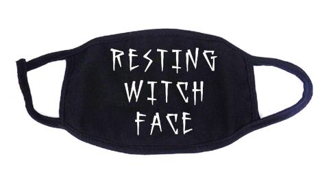 FoxyRoxyCo Resting Witch Face Cloth Face Mask