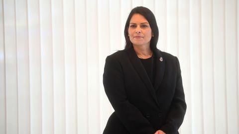Priti Patel on September 25, 2020 in London, England. The British Home Secretary is the first woman of color to hold the role.