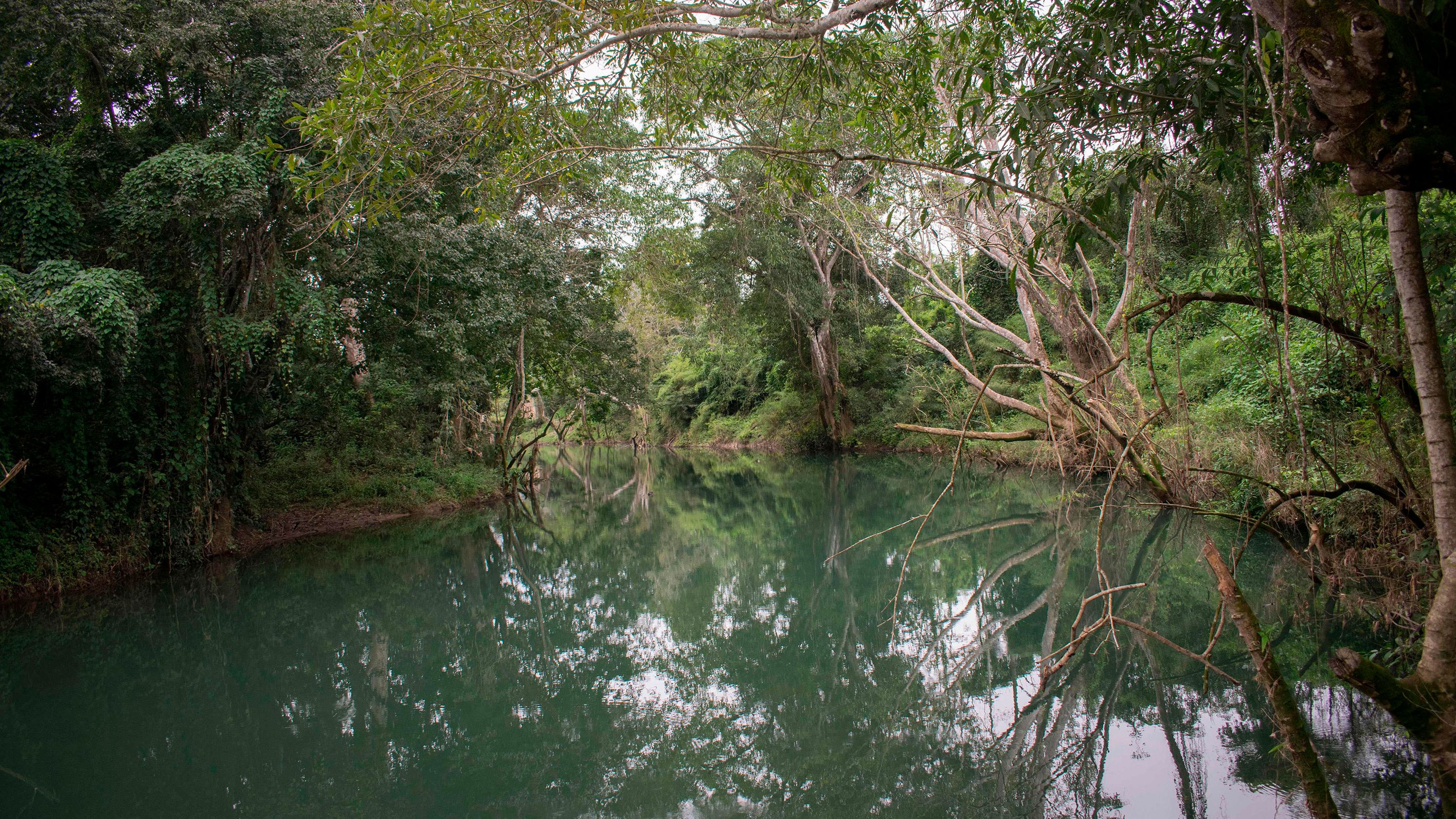 A view of the Mopan River in Melchor de Mencos, Guatemala.
