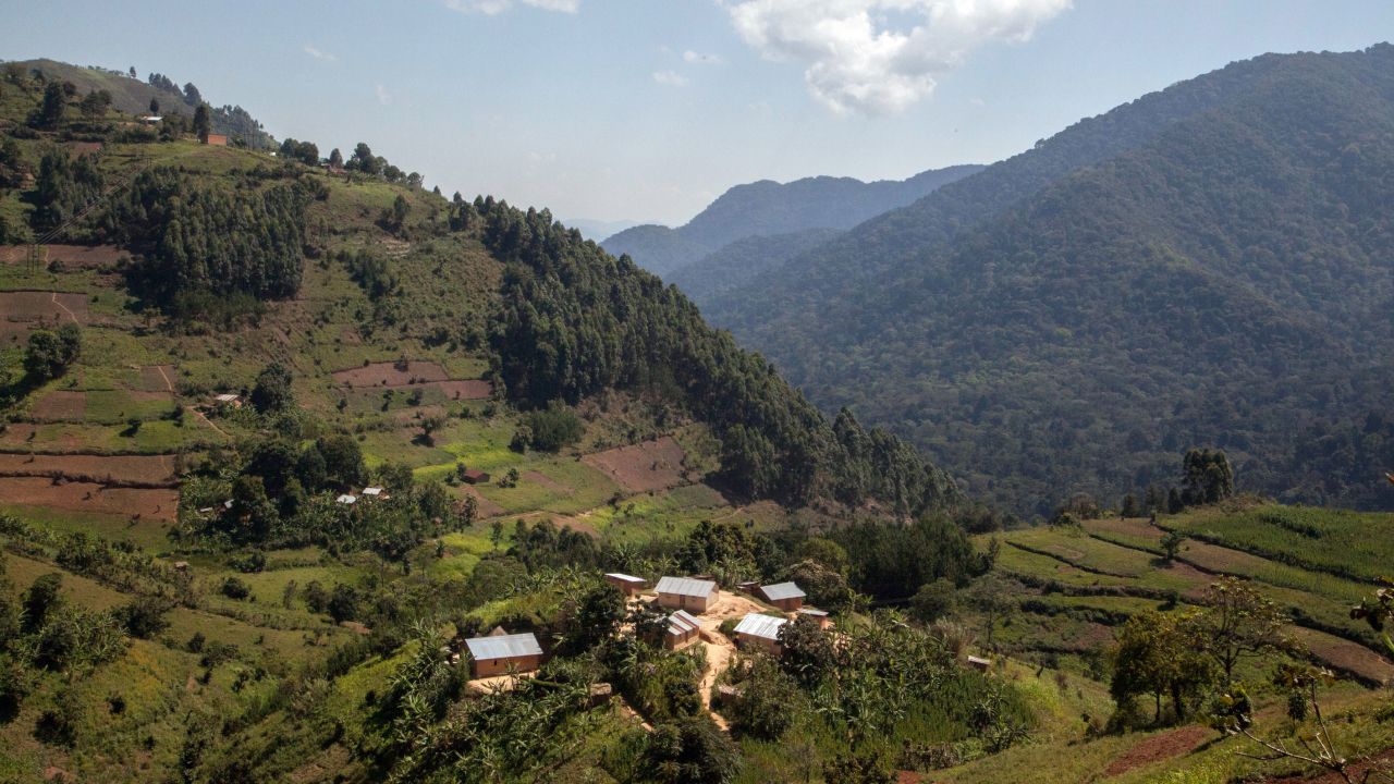 A general view shows habitations near Bwindi Impenetrable National Park in Uganda in 2014.