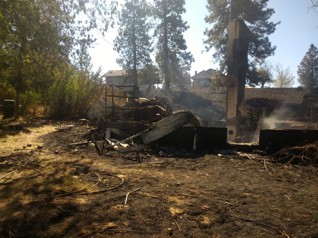 The Graham family was away when the September 7 fire destroyed their home.