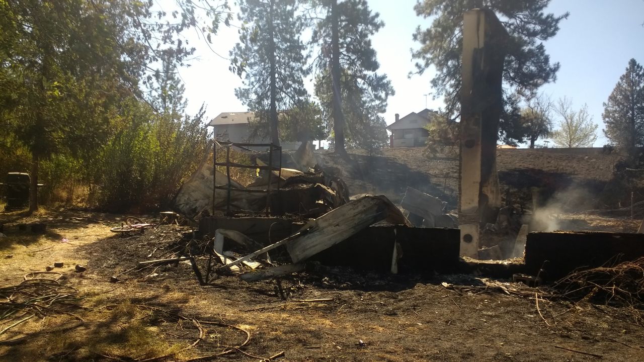The Graham family was away when the September 7 fire destroyed their home.